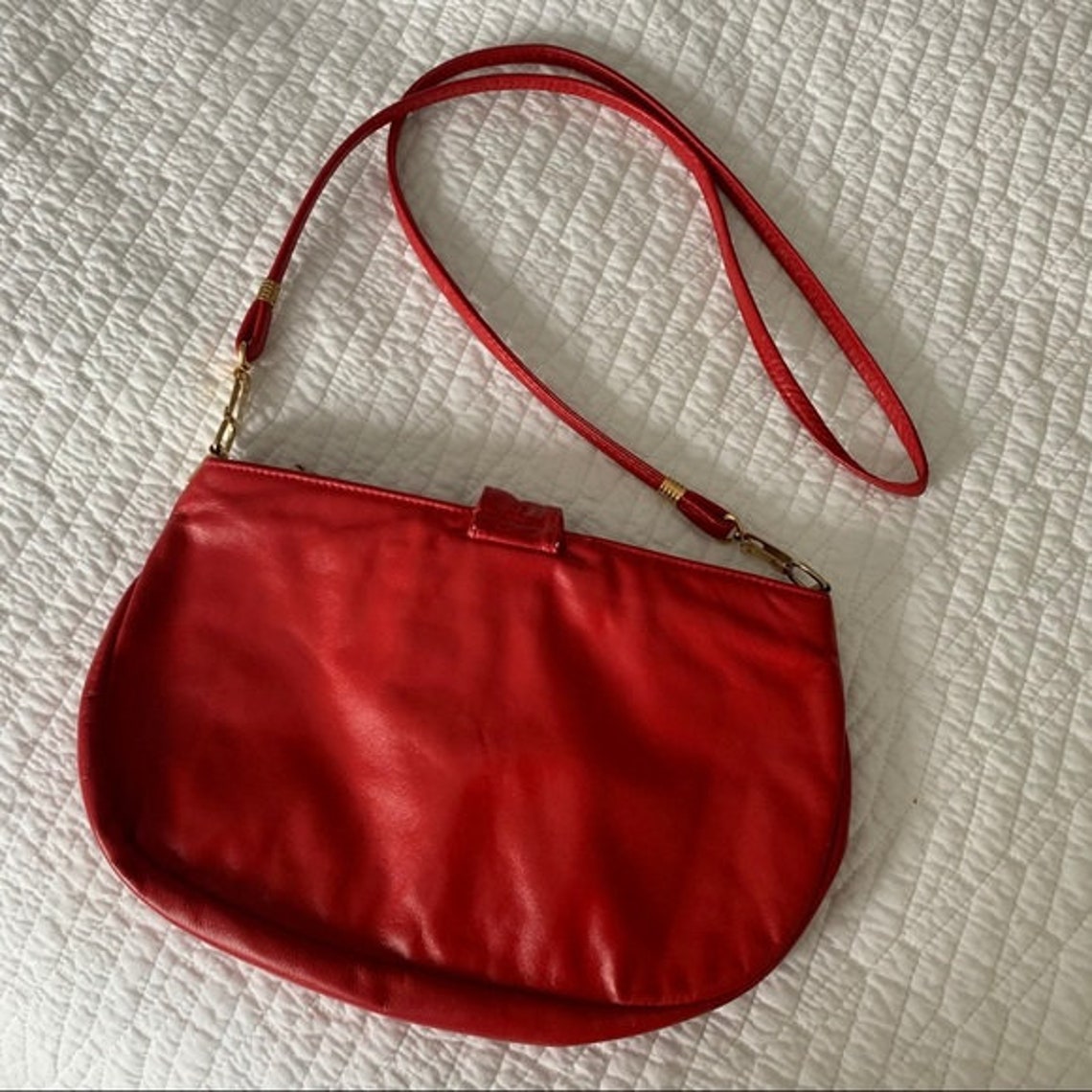 Red Vintage Handbag | Etsy