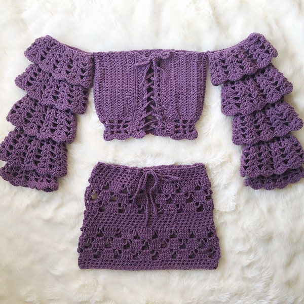 Crochet Two Piece Set Etsy
