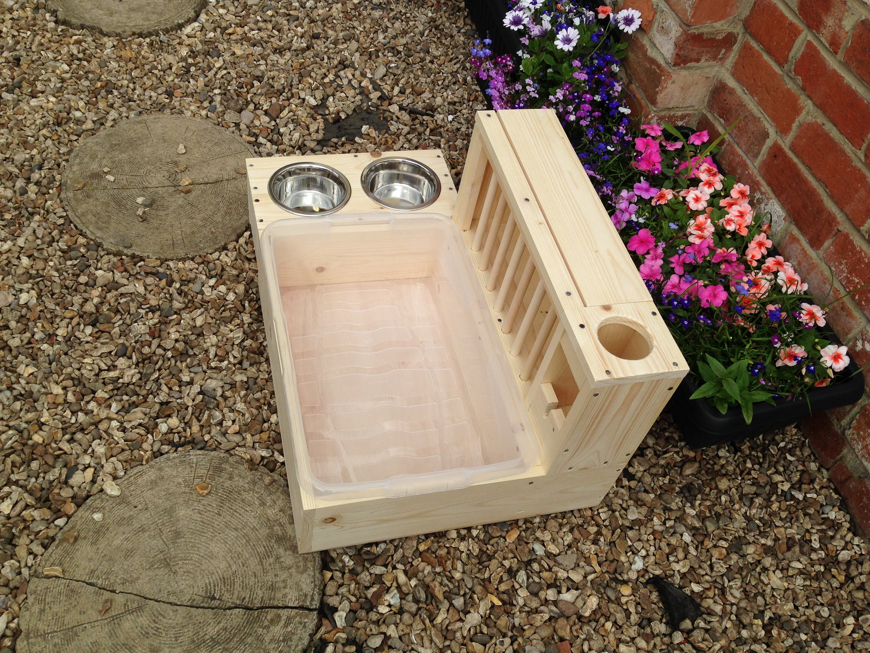 4 in 1 XL Rabbit Feeder With Bowls and Water Bottle Holder Etsy UK