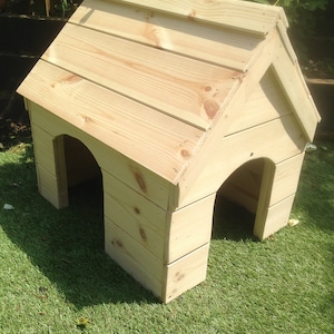 Wooden Rabbit House: Two-Opening Bunny Shelter