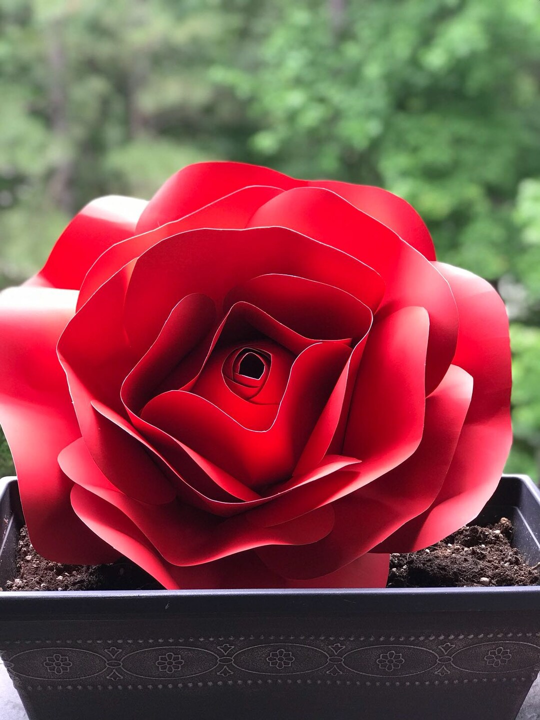 MADELYNNE Red Paper Rose Etsy