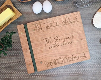 Family Recipes - Personalized Recipe Book - Custom Keepsake Cook Book - Recipe Photo Album Scrapbook - Custom Recipe Notebook - Gift for Mom