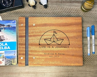 Life is a Journey Couple Travel Book. Custom Adventure Book. Couple Gift. Gift for Travelers. Vacation Book. Cruise Memories.