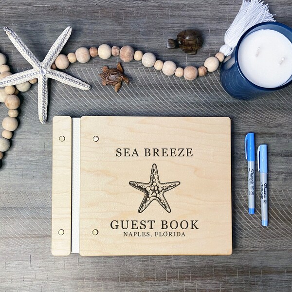 Beach Guest Book Etsy