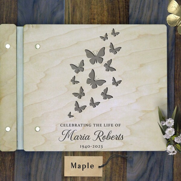 Funeral Guest Book Etsy