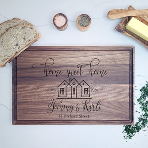 Custom Cutting Board, Home Sweet Home, Personalized Cutting Board, Realtor Closing Gift, First Home Gift, Housewarming Gift