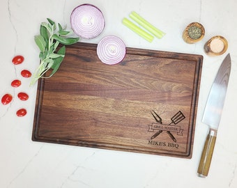 Custom  Father's Day Gift. Custom Engraved Cutting Board For Dad / Grandfather. Grill Master. Grilling Gift for Grill Master.