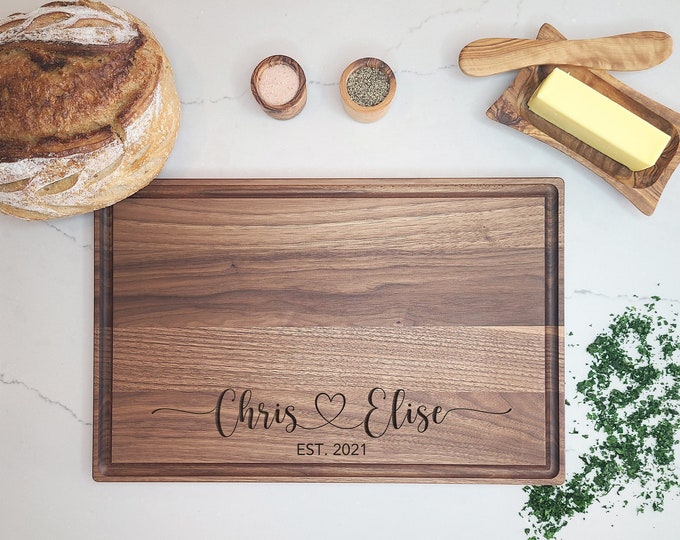 Custom Cutting Board, Personalized Cutting Board, Engraved Cutting Board, Wedding Gift, Anniversary Gift, Engagement Gift