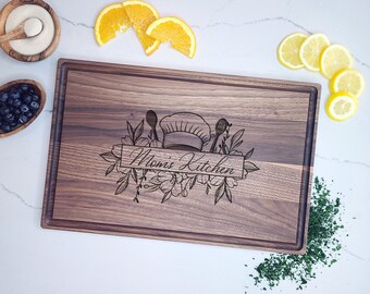 Engraved Cutting Board Gift for Mom, Chef or Cook. Custom Cutting Board Kitchen Gift for Her.  Personalized Cutting Board. Gift for Mom