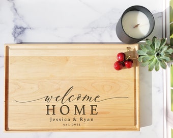 Realtor Closing Gift. Custom Welcome Home Cutting board. New Home Gift. Real Estate Closing Gift. Housewarming Gift. Personalized Home Gift