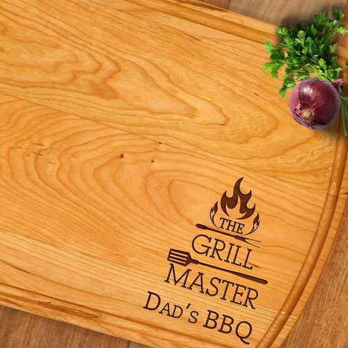 Custom Engraved Cutting Board BBQ Grill Master. Personalized Etsy