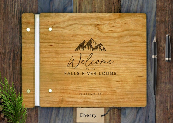 Cabin Guest Book Personalized Cabin Guest Book Vacation Home