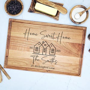 Personalized Cutting Board: Home Sweet Home, Realtor Closing Gift