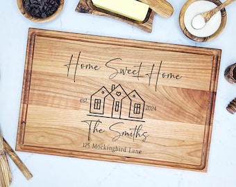 Personalized Cutting Board: Home Sweet Home, Realtor Closing Gift
