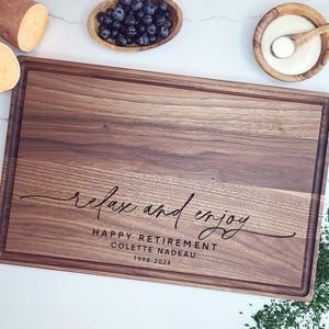Retirement Gift for Him. Retirement Gift for Her. Personalized Cutting Board For Retirement, Custom Cutting Board, Custom Retirement Gift
