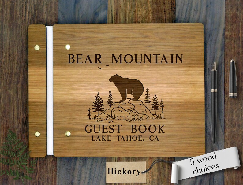 Custom Guest Book for Vacation House Lodge Cabin Mountain Etsy España
