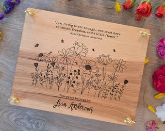 Custom Engraved Botanical Press, Personalized Wooden Flower Press Kit,  Nature Lover Gift, Gift for Her. Herbarium Plant Dryer