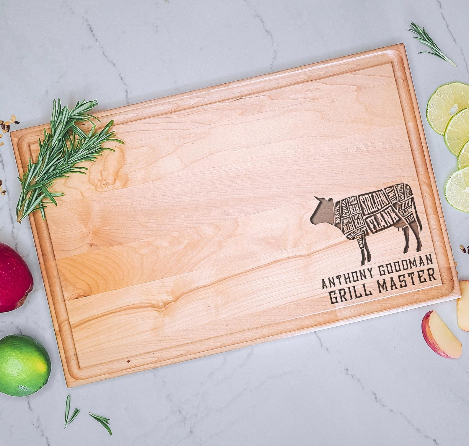 Butcher Grill Master Board. Custom Engraved Cutting Board for Dad or ...