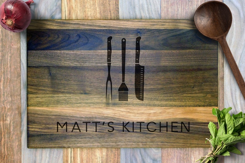 Custom Cutting Board Kitchen Gift for Him. Engraved Cutting Etsy