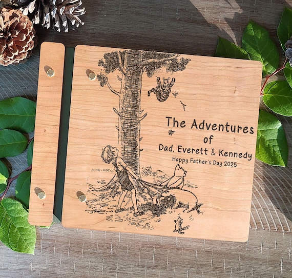 Dad Adventure Book with Kids, Father's Day Gift from Children - Personalized Adventures Daddy Scrapbook - Custom Father's Day Photo Album