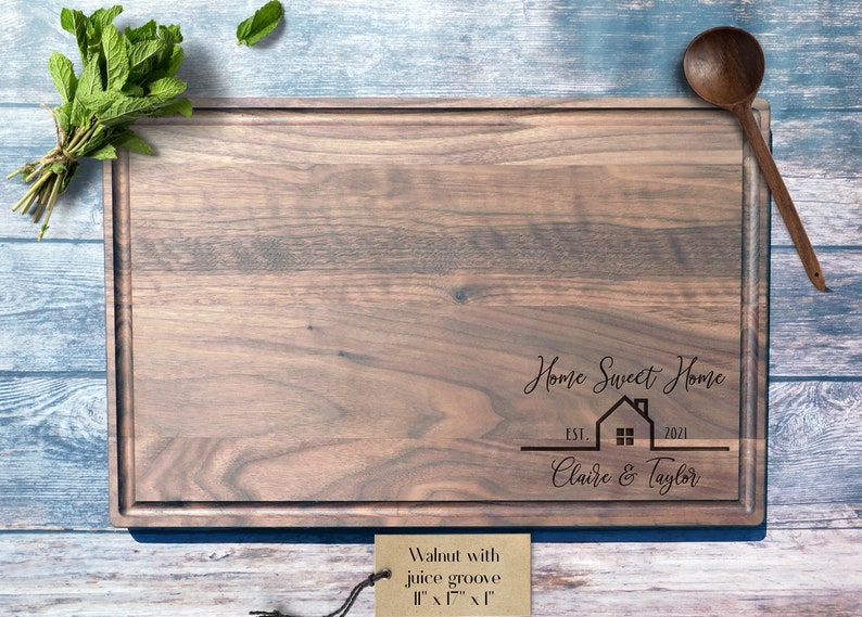 Home Sweet Home Custom Cutting Board Realtor Closing Gift Etsy