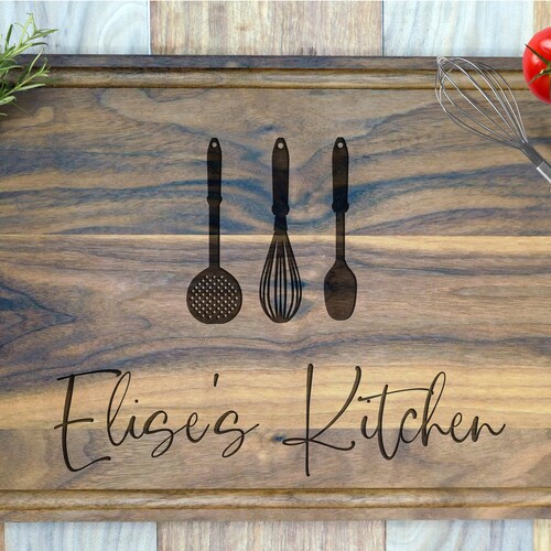 Custom Cutting Board. Kitchen Gift for Mom. Engraved Cutting Etsy