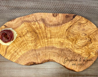 Custom Charcuterie Board. Custom Olive Wood. Personalized Rustic Olive Wood Cheese Board. Charcuterie Board. Rustic Board