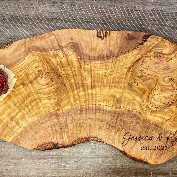 Custom Charcuterie Board. Custom Olive Wood. Personalized Rustic Olive Wood Cheese Board. Charcuterie Board. Rustic Board