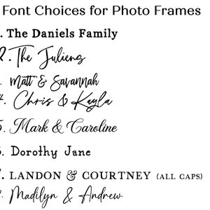 Custom Personalized Photo Frame, Custom Engraved Wood Picture Frame, Custom Wedding Frame, Newlywed Gift, Custom Baby Gift image 3