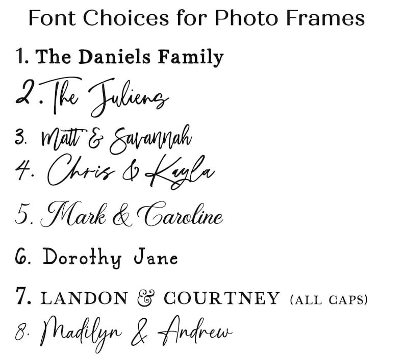Custom Personalized Photo Frame, Custom Engraved Wood Picture Frame, Custom Wedding Frame, Newlywed Gift, Custom Baby Gift image 3