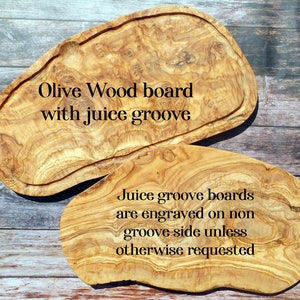 Custom Cutting Board, Custom Olive Wood Cutting Board. Personalized Rustic Olive Wood Cheese Board. Charcuterie Board. Housewarming Gift image 4