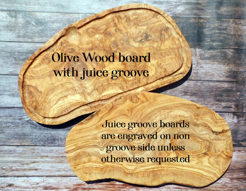 Custom Cutting Board, Custom Olive Wood Cutting Board. Personalized Rustic Olive Wood Cheese Board. Charcuterie Board. Housewarming Gift image 4