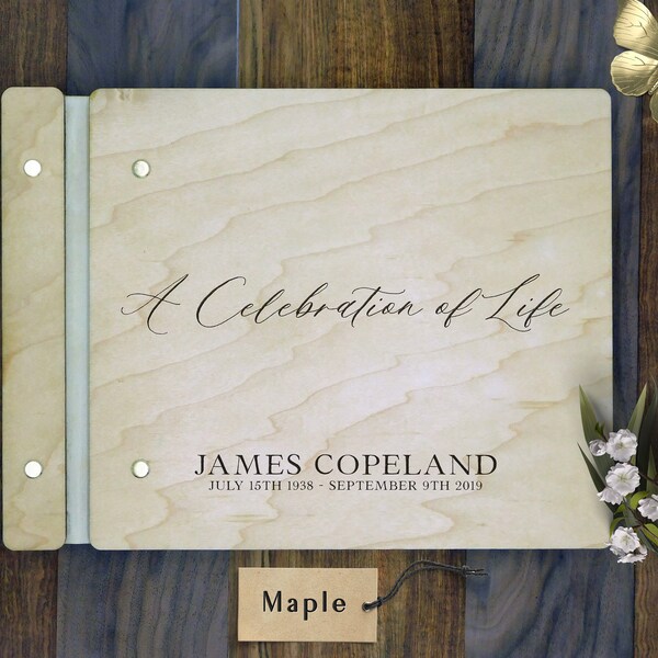 Celebration of Life Guest Book Etsy