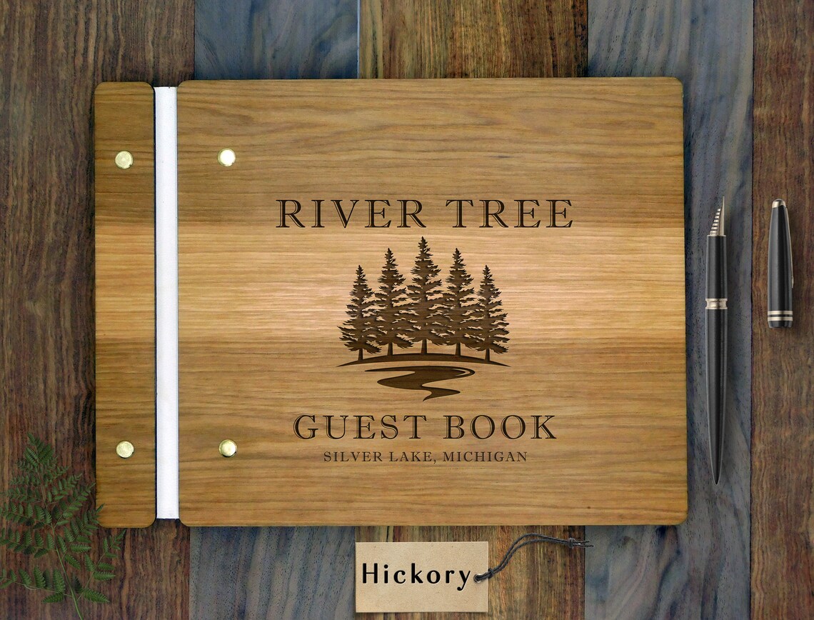 Custom Engraved Guest Book for Vacation House Lodge Cabin Etsy