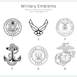 Personalized Military Retirement Guest Book: Army, Navy, Air Force, Marines Engraved Wood Keepsake image 2