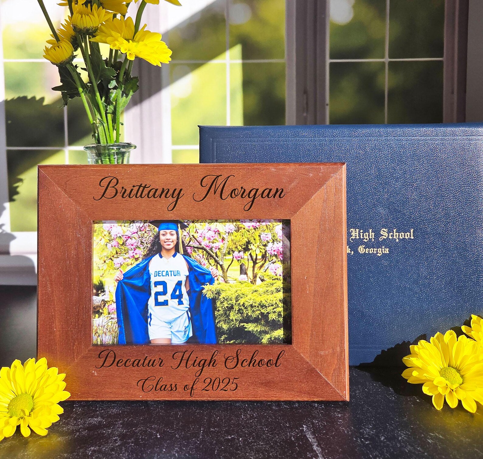 Personalization Grad Photo Frame Personalized Graduation Photo Frame - Engraved Cherry, Maple, or Walnut ...