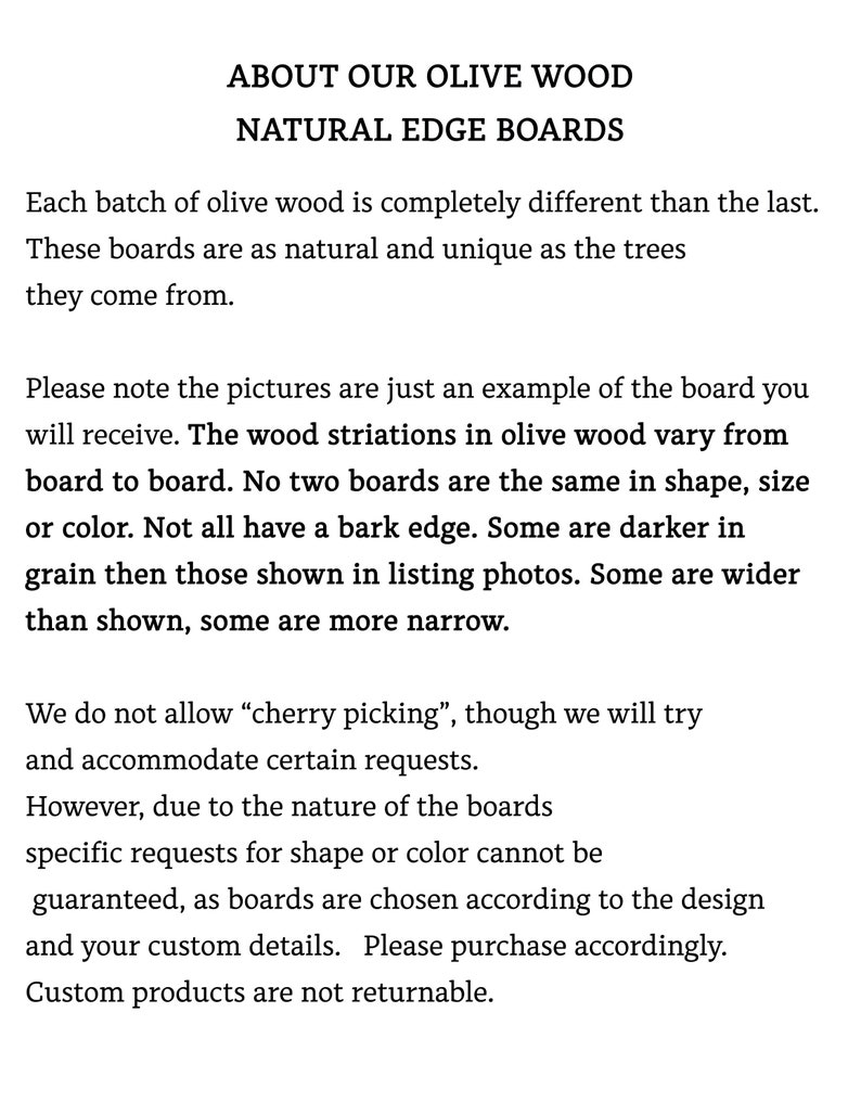 Custom Cutting Board Custom Olive Wood Cutting Board. image 4