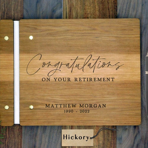 Retirement Guest Book Personalized Retirement Gift Etsy