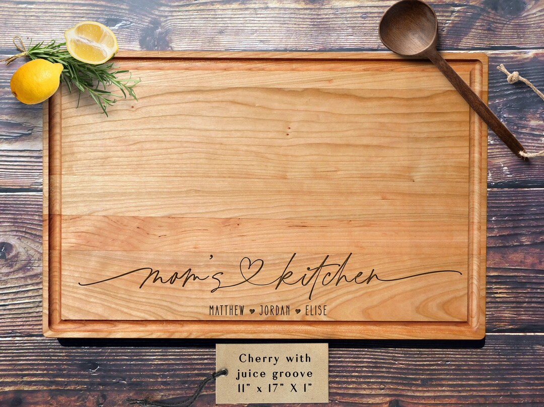 Custom Cutting Board for Mom. Kitchen Gift for Mom. Engraved Cutting