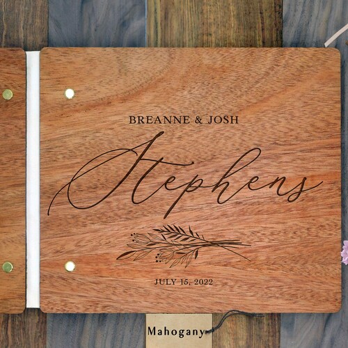 Wedding Guest Book Wood Guestbook Photo Booth Album Wedding Etsy