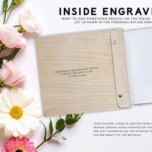 Memorial Guest Book - Custom Celebration Of Life Book - Personalized Wooden Funeral Guestbook - Memorial Book of Condolences Memory Book image 8