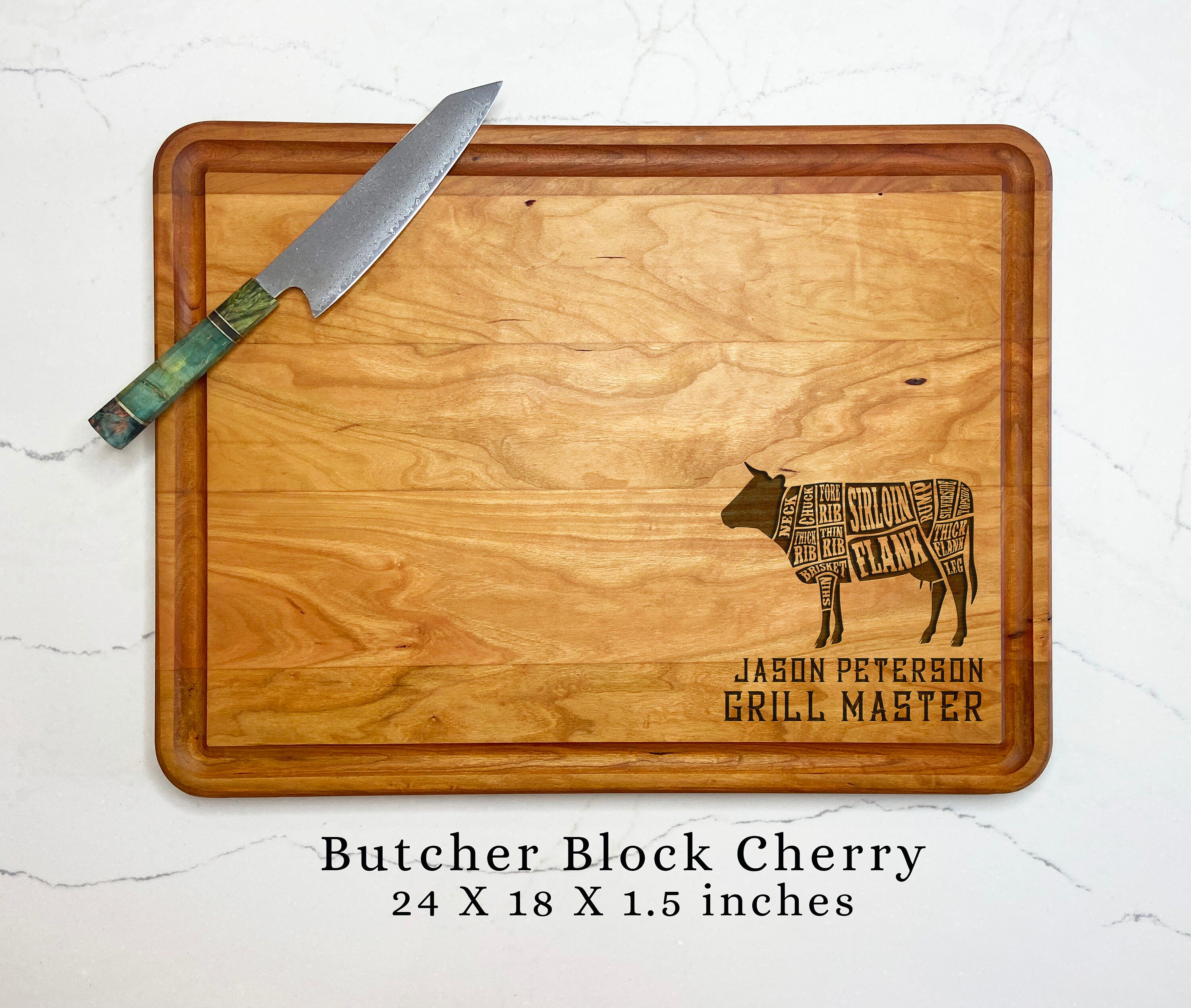 Butcher Grill Master Board. Custom Engraved Cutting Board for Dad or ...