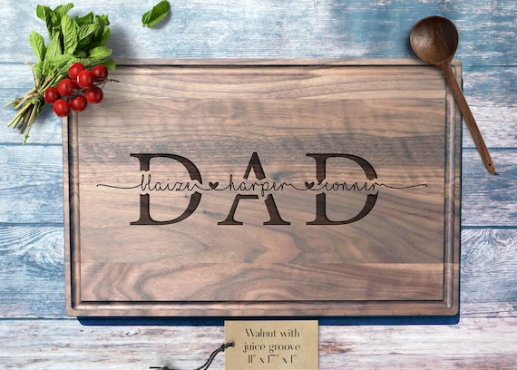 Engraved Cutting Board Personalized Cutting Board Custom Cutting Board BBQ Beer Father/'s Day Dad Husband Walnut Wood --21132-CUTB-002