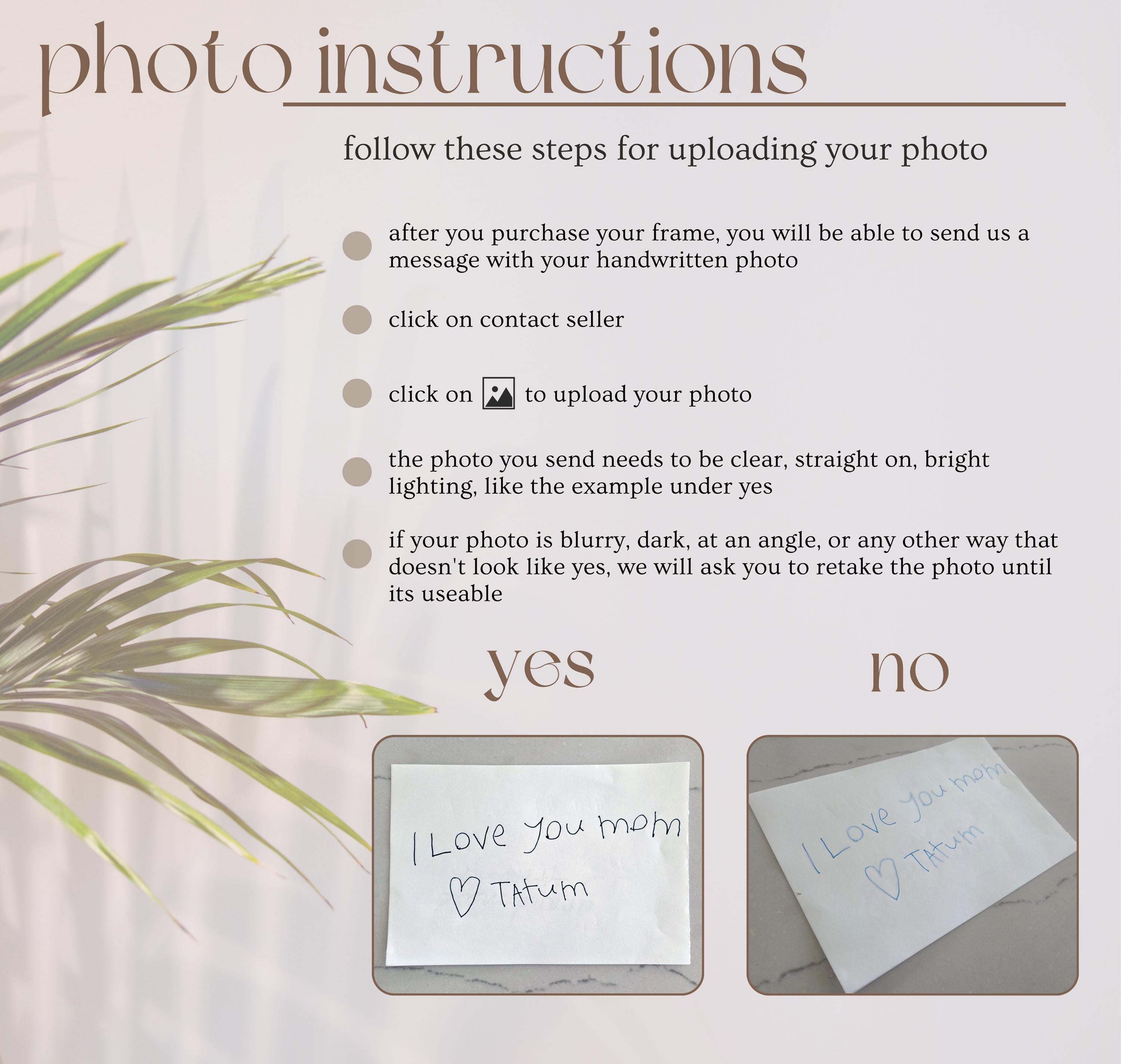 Handwriting Engraved Photo Frame - Personalized Handwritten Notes From ...