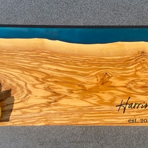 Signature Olive Wood & Epoxy Serving Board_ The Shops at Mount Vernon