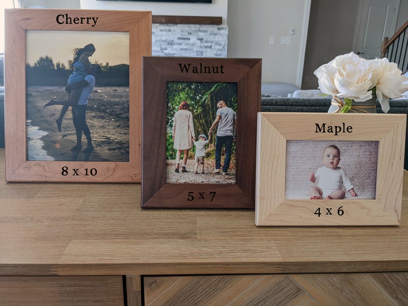 Custom Personalized Photo Frame Custom Engraved Wood Picture Etsy