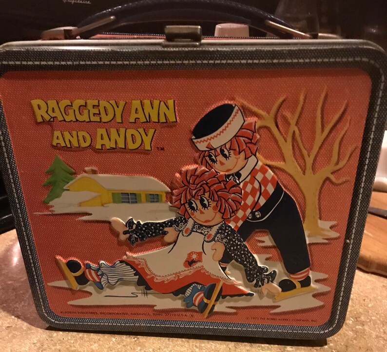 raggedy ann and andy metal lunch box