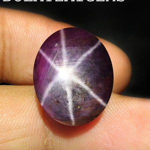 Hochwertiger Sternrubin, Stein für Heilzwecke, Anhänger Verwenden Sie Sternrubin, schöne Farbe mit seltenem Stern, runder Sternrubin, loser Sternrubin, 170,90 Cater