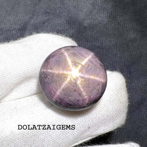 Natural Star Ruby Cabochon | 6 Ray Star Ruby Loose Gemstone | Purplish Red Ruby for Ring Making | July Birthstone | Astrology Healing Stone