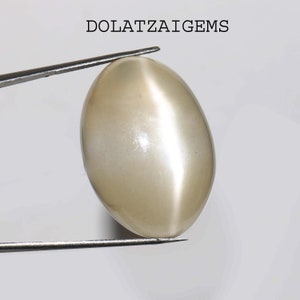 Naturel, cabochon de pierre de lune grise étoilée, pierre de lune grise ovale, fabrication de bijoux, pendentif en pierre, pierre de lune grise en vrac, 31 x 22 x 10 mm, 45,80 caret